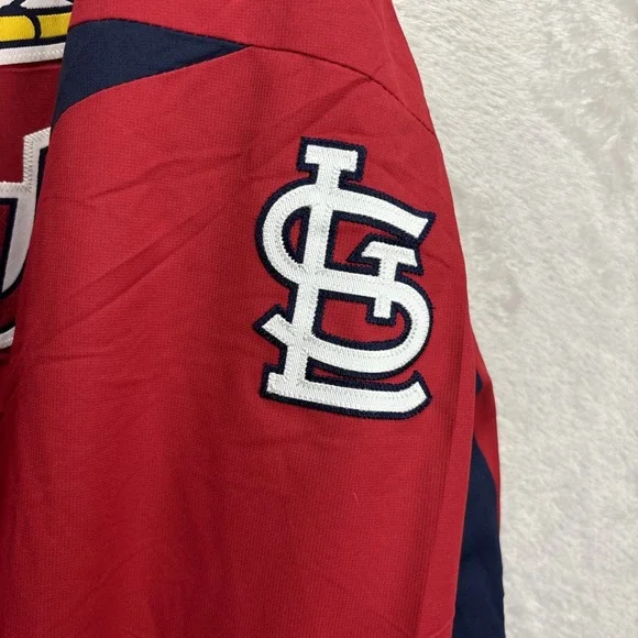 Majestic St Louis Cardinals Jacket, Red MLB Full Zip Sportswear, Size XL